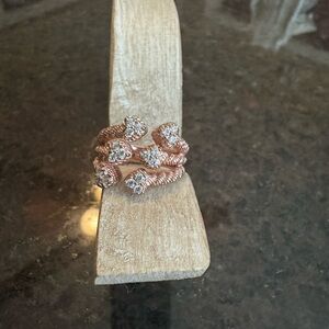 Retired Judith Ripka rose gold ring.
